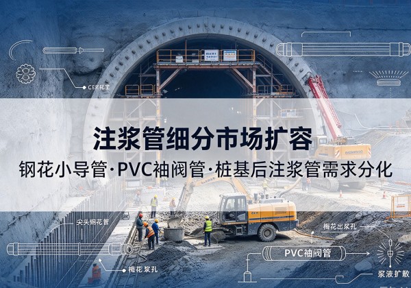大通注浆管细分市场扩容，隧道钢花小导管、PVC 袖阀管、桩基后注浆管需求分化
